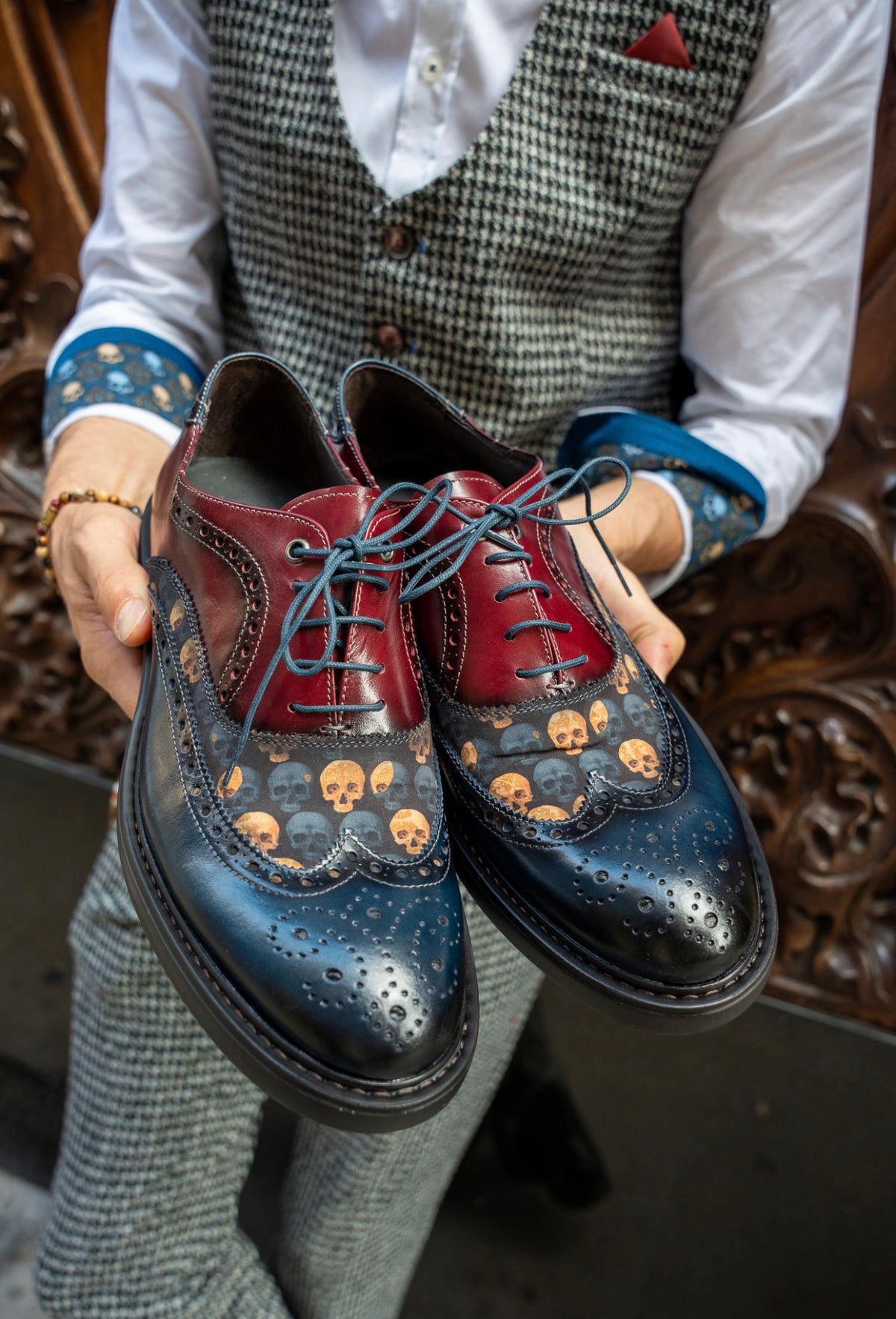Zapatos 7437H Skull Duo