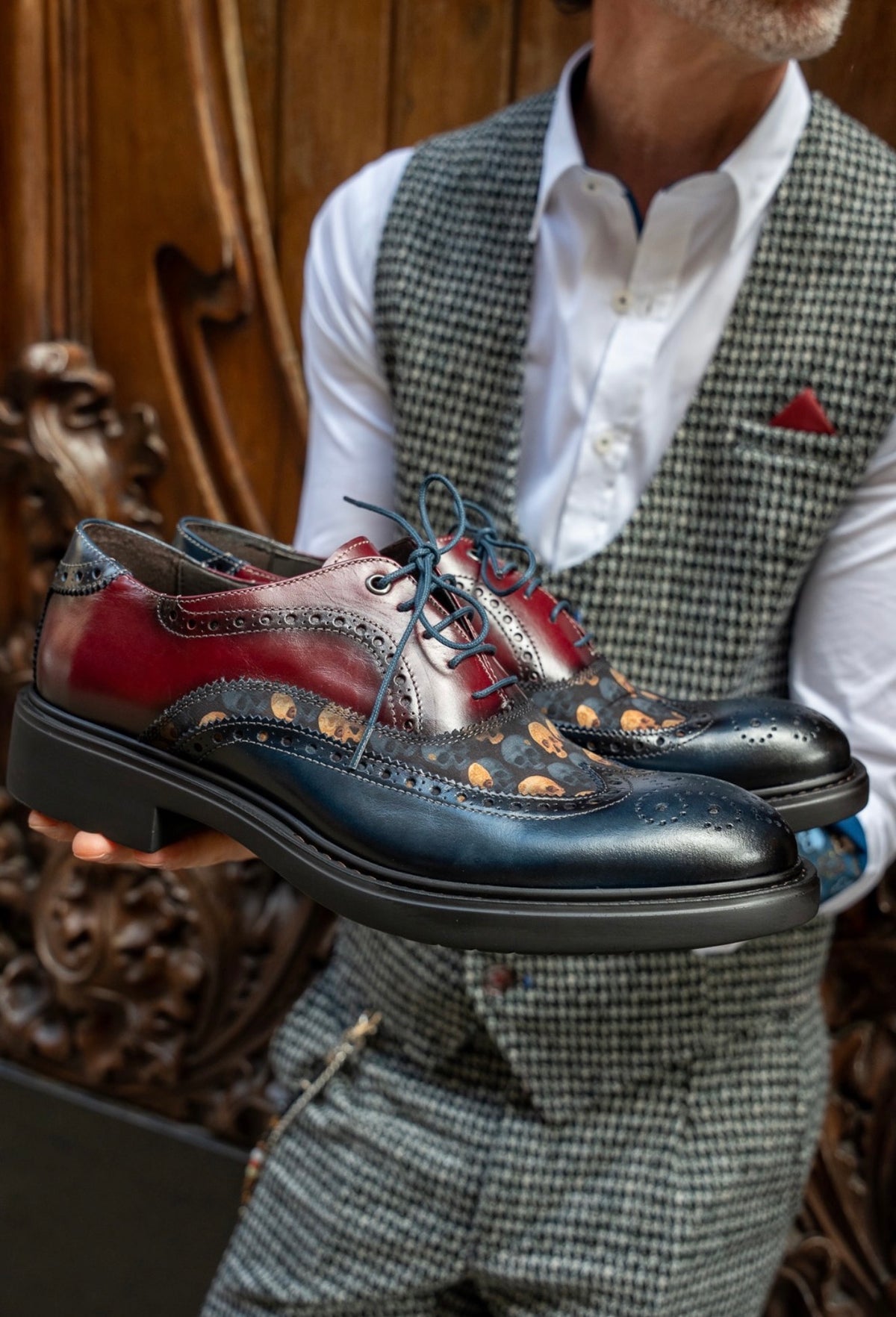 Zapatos 7437H Skull Duo